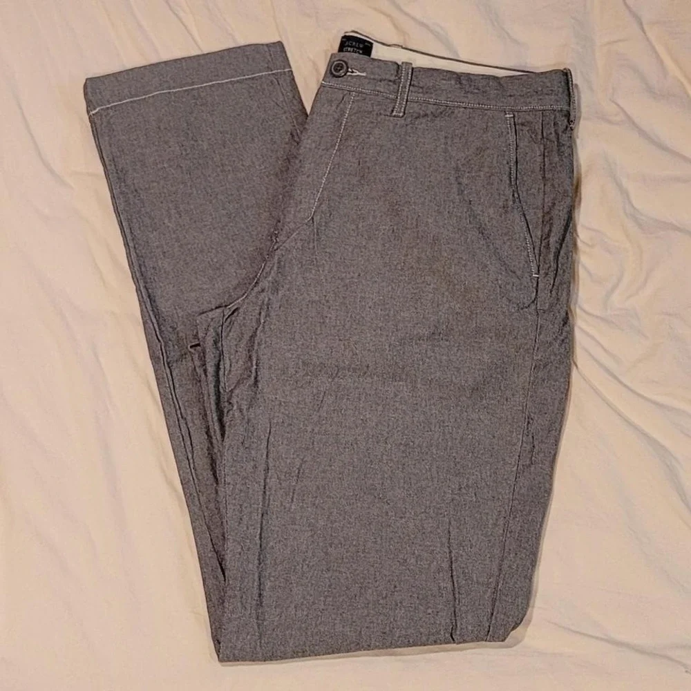 J.Crew 770 Straight Fit Stretch Cotton Pants Men's 33x34 Gray